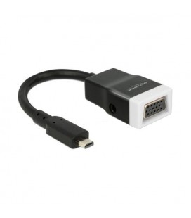 Adaptateur HDMI Micro vers VGA avec Audio DELOCK 65589 15 cm Blanc Noir