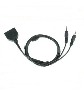 Câble Rallonge pour Casque et Microphone iggual IGG312292 1 m Noir