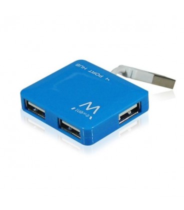 Mini Hub 4 Ports Ewent EW1126 USB 2.0 Bleu