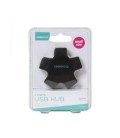 Hub USB 4 Ports Omega OUH24SB USB 2.0 Étoile Noir