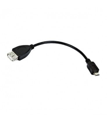 Câble OTG USB 2.0 Micro iggual PSIA-OTG-AFBM- 15 cm Noir