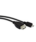 Câble OTG USB 2.0 Micro iggual PSIA-OTG-AFBM- 15 cm Noir