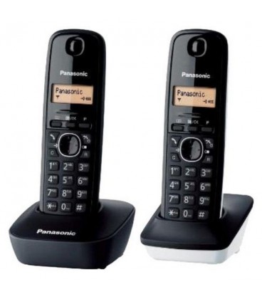 Téléphone Sans Fil Panasonic KX-TG1612SP1 Noir Blanc (2 pcs)