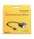Adaptateur USB 3.0 vers HDMI DELOCK 62736 20 cm Noir