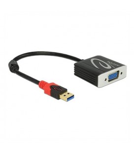 Adaptateur USB 3.0 vers VGA DELOCK 62738 20 cm Noir