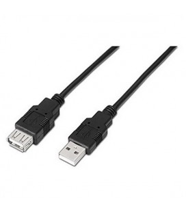 Câble de Rallonge NANOCABLE 10.01.0203-BK 1,8 m USB Prise Mâle Prise Femelle Noir