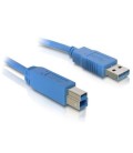Câble USB A vers USB B DELOCK 82582 5 m Mâle vers Mâle Bleu