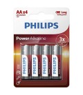 Philips Batterie Alcalin LR6 AA PACK-4