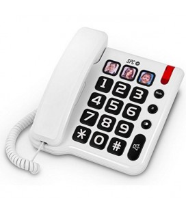 Téléphone Fixe pour Personnes Âgées SPC 3294 Blanc