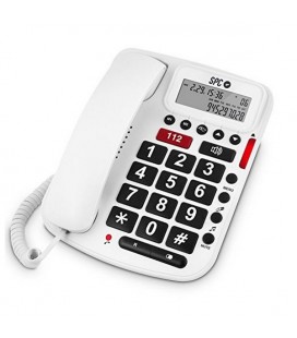 Téléphone Fixe pour Personnes Âgées SPC 3293B Blanc