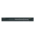 Commutateur Réseau Armoire ZyXEL GS1900-24HP-EU0101F 24 x GbE Smart Switch Layer 2 Multicast IPv6 Noir