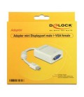 Adaptateur Mini DisplayPort vers VGA DELOCK 65130 Blanc