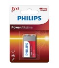 Pile Alcaline Philips 6LR61 9V