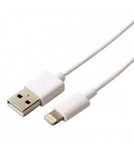 Câble de Données/Recharge avec USB KSIX Lightning 1 m iPhone 7 iPod iPad Blanc