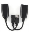 Câble Rallonge à Double USB iggual IGG309544 LAN 30 m Prise Mâle Prise Femelle