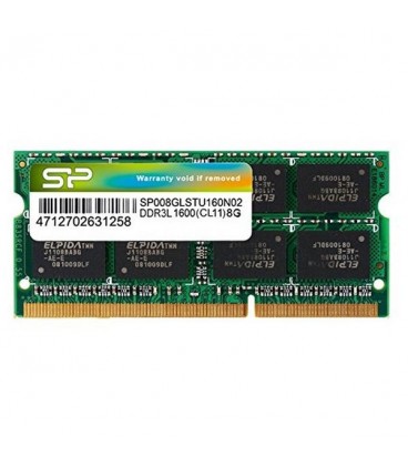 Mémoire RAM Silicon Power SP008GLSTU160N02 DDR3L 204-pin SO-DIMM 8 GB 1600 Mhz