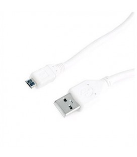 Câble USB 2.0 A vers Micro USB B iggual IGG314449 0,5 m Mâle vers Mâle Blanc