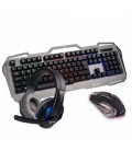 Clavier et Souris Gaming NGS GBX-1500 LED 2400 DPI Gris