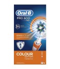 Brosse à dents électrique Oral-B 600 Pro Blanc Orange