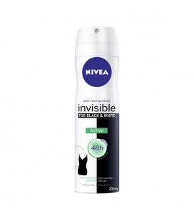 Spray déodorant Black & White Invisible Active Nivea (200 ml)