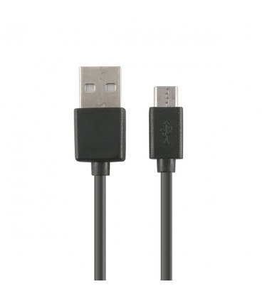 Câble de Données/Recharge avec USB KSIX Micro USB 1 m Noir