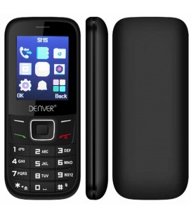 Téléphone portable pour personnes âgées Denver Electronics FAS-18100M 1,77"" TFT SMS MICRO USB Noir