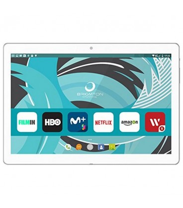 Tablette BRIGMTON PPOTAB0874 BTPC-1022QC3G-TV-B 10.1"" IPS HD 2 GB RAM 16 GB Android 6.0 Blanc