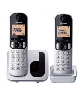 Téléphone Sans Fil Panasonic Corp. DUO KX-TGC212SPS (2 pcs) Noir/argenté