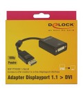 Adaptateur DisplayPort vers DVI DELOCK 61847 12 cm Noir