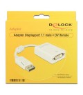 Adaptateur DisplayPort vers DVI DELOCK 61765 12 cm Blanc