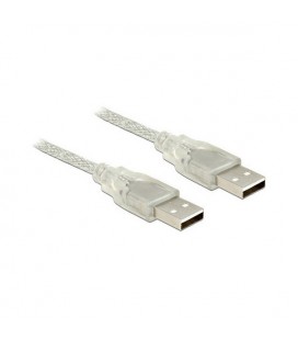 Câble USB 2.0 DELOCK 83890 3 m Mâle vers mâle Transparent