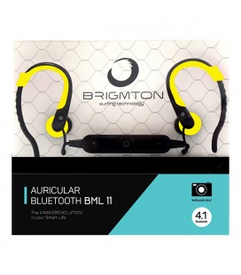 Écouteurs de Sport Bluetooth avec Microphone BRIGMTON BML-11 Jaune