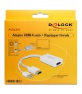 Adaptateur DisplayPort vers USB/HDMI DELOCK 62496 24,5 cm Blanc
