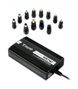Chargeur d'ordinateur portable TooQ TQLC-100BS01M LED 100W Noir